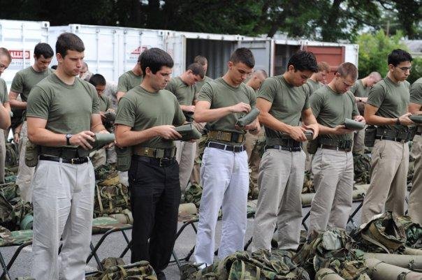 Photos of Matt @ OCS. Posted on the USMC OCS site. Copies here for family.