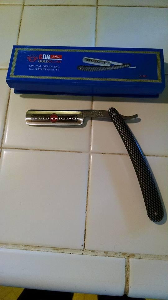 Did something today I don't do often sharpened a straight razor for a young guy it's fun thinking they want to shave the old way why I don't know. Brand new not sharp enough to shave with it's ready to go now $20 easy money