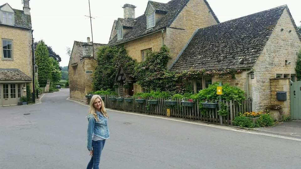 In the town Bourton on the Water. The quaintest town I have ever seen.