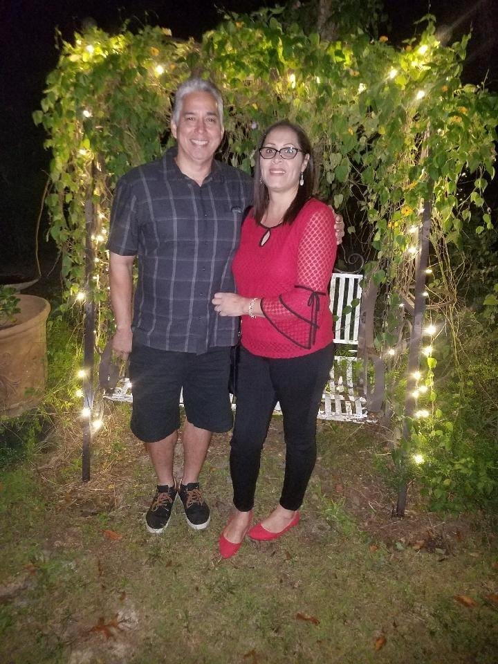 Maria and I at a Christmas Party 2019