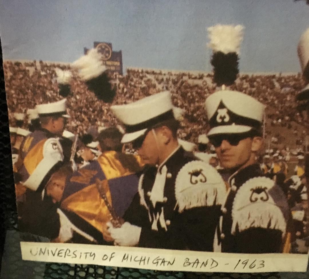 The University of Michigan marching band in 1963