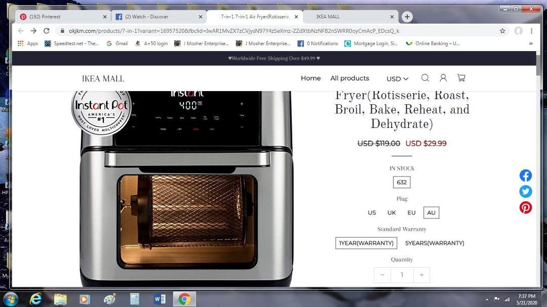 Has anyone bought one of these through the IKEA Mall? Comments?
