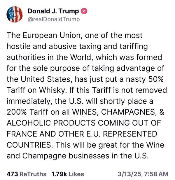 DRINK AMERICAN YOU IDIOTS !! WE HAVE GREAT WINE WHISKEY AND VODKA RIGHT HERE !!🙃🤪😜🙃😎😎 THE BEST IN THE WORLD if you ask me !!!!!! Buffalo Trace forever !!!