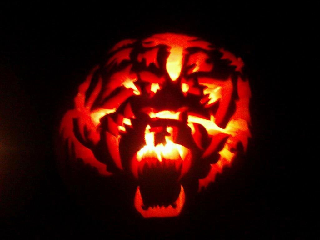 Jocelynn's pumpkin (tribal tiger)