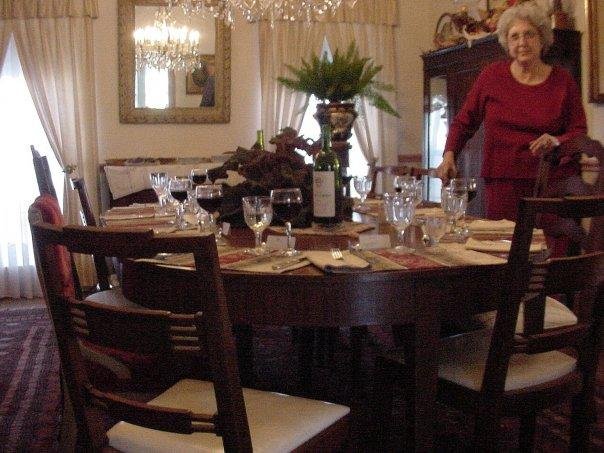 dining room and moms house at thanksgiving