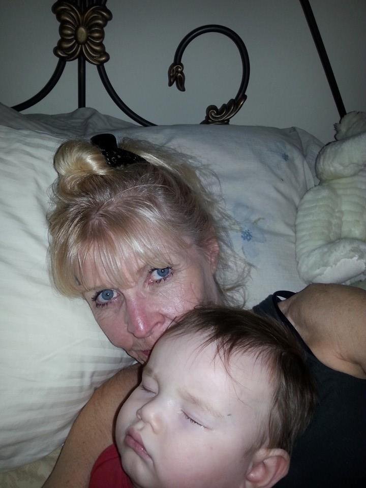 Someone wouldn't take his nap until he found just the right spot! Lol...works for me ♡