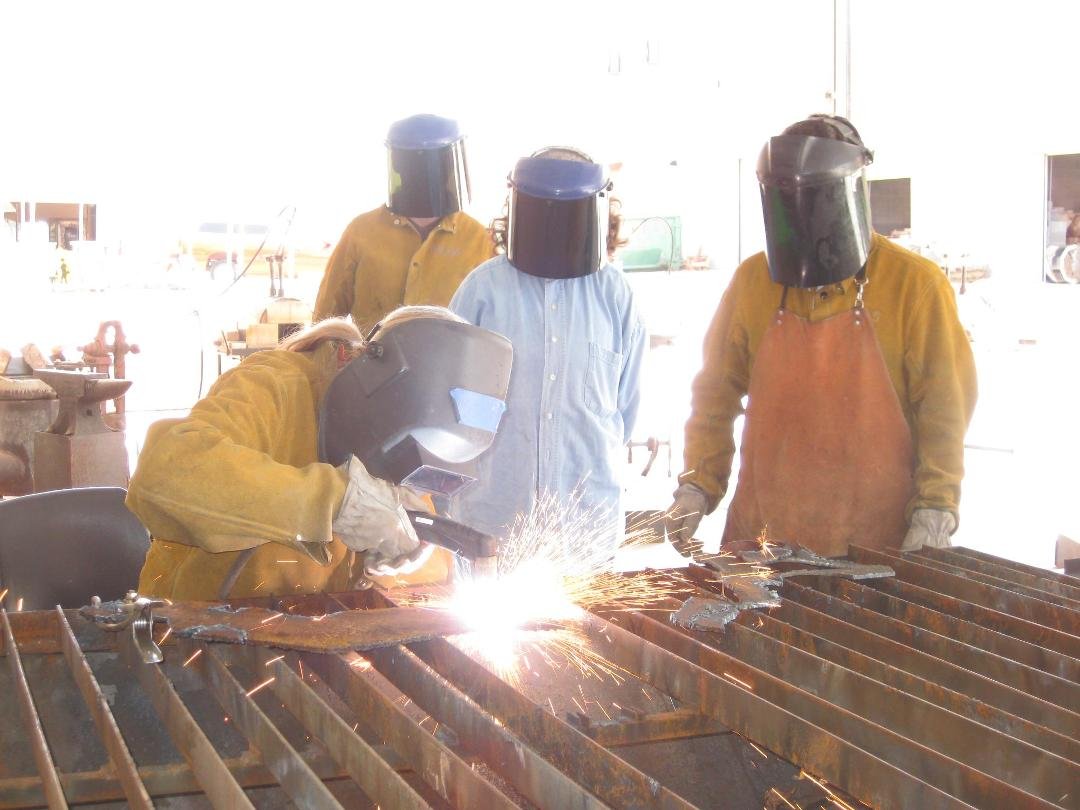 Plasma Arc Cutting on the first day of class!