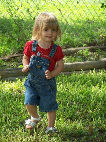 Lydia Bare in her farmer's duds.