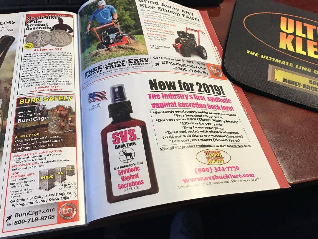 I just received my copies of Outdoor Life. Here is the ad. It came out great. Nice and clean.
