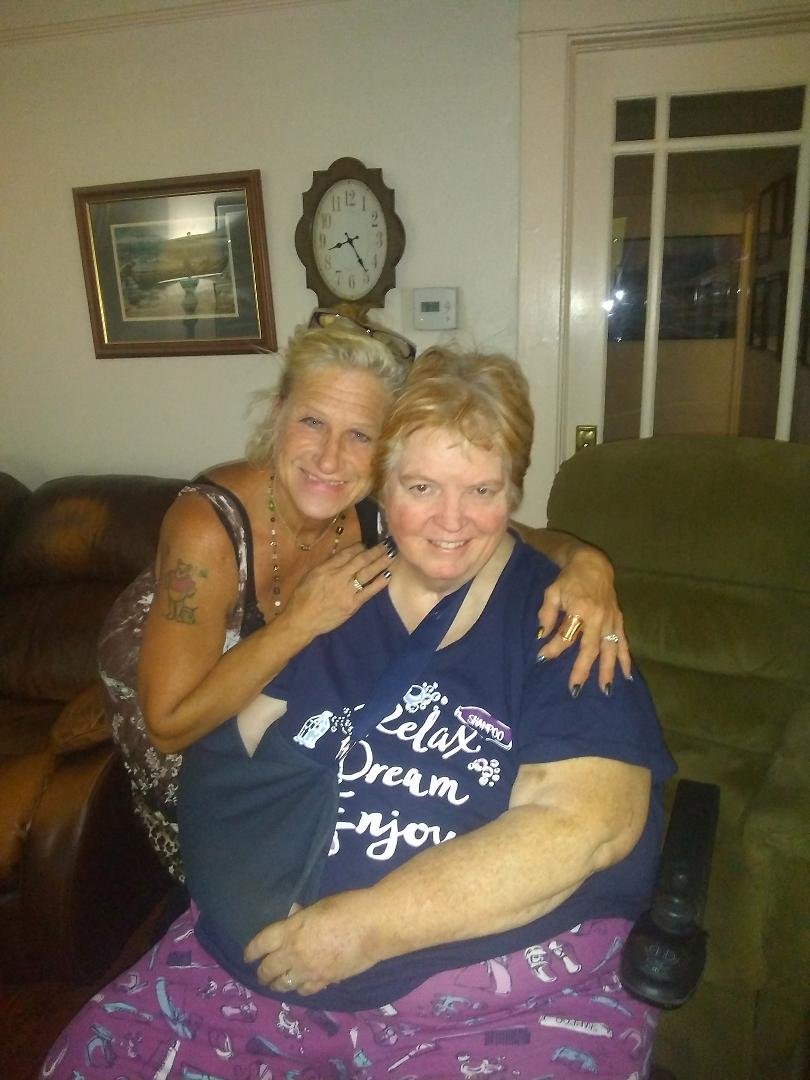 I want to thank all of you for your Prayers & Love for my sister Diana Hughes, as you can see, she is recovering nicely!
Gosh, how I LOVE her...💗💞❣️