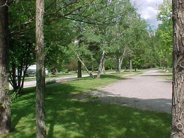 Hayden Lake camp ground showing landscaping.