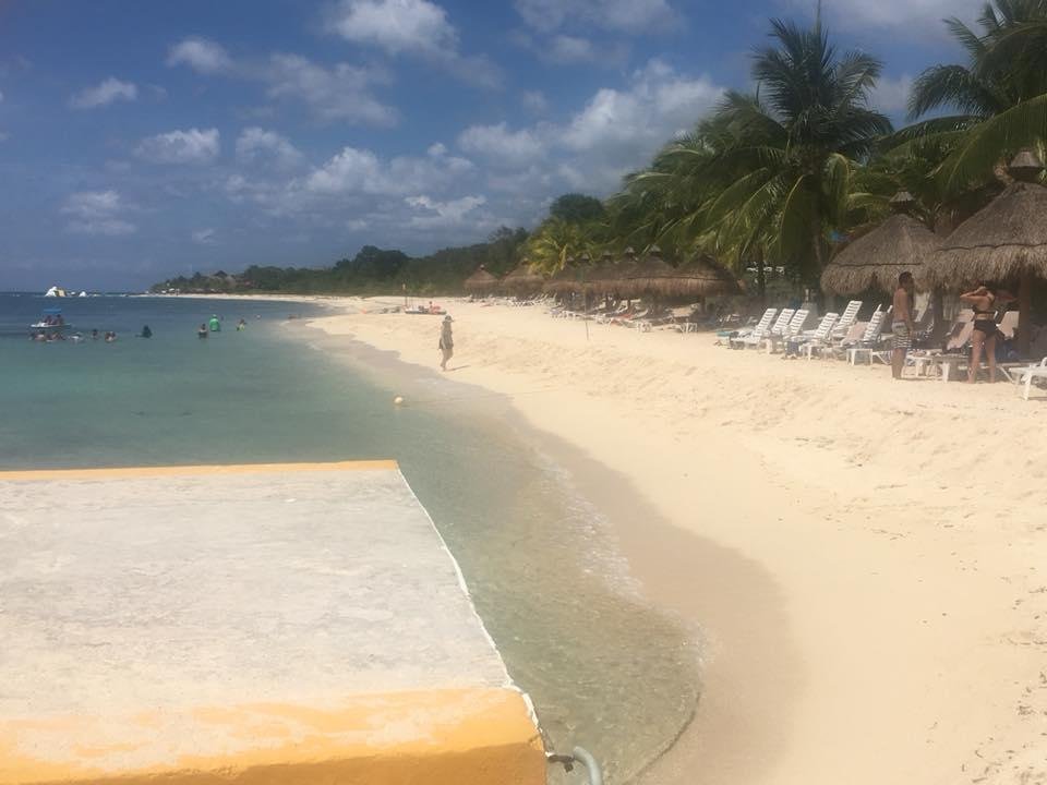 With many others enjoying the beach and sun