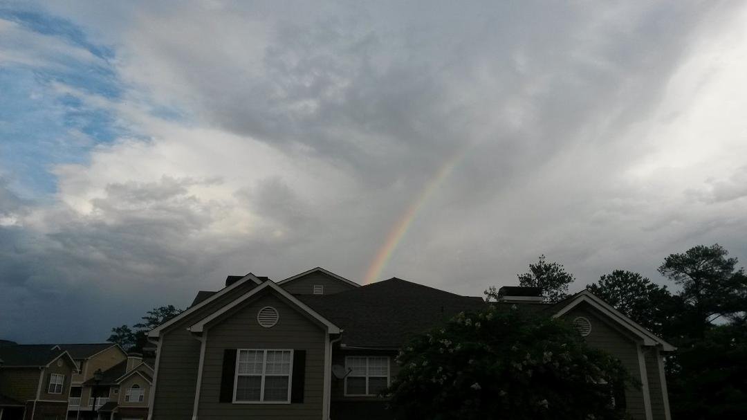 There is a rainbow over my house