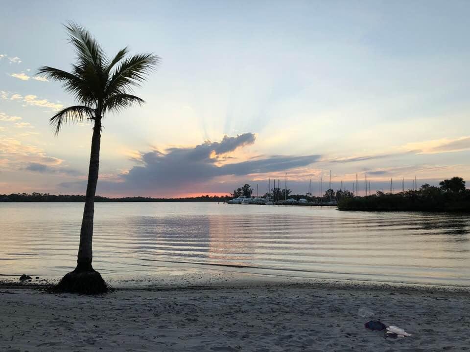 Sandpiper Beach at sunset