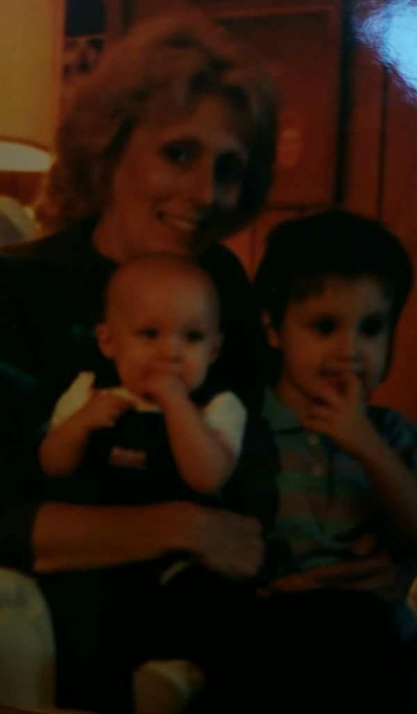 Grandma Nancy with granddaughters, Ashley and Marken Noel in about 1989