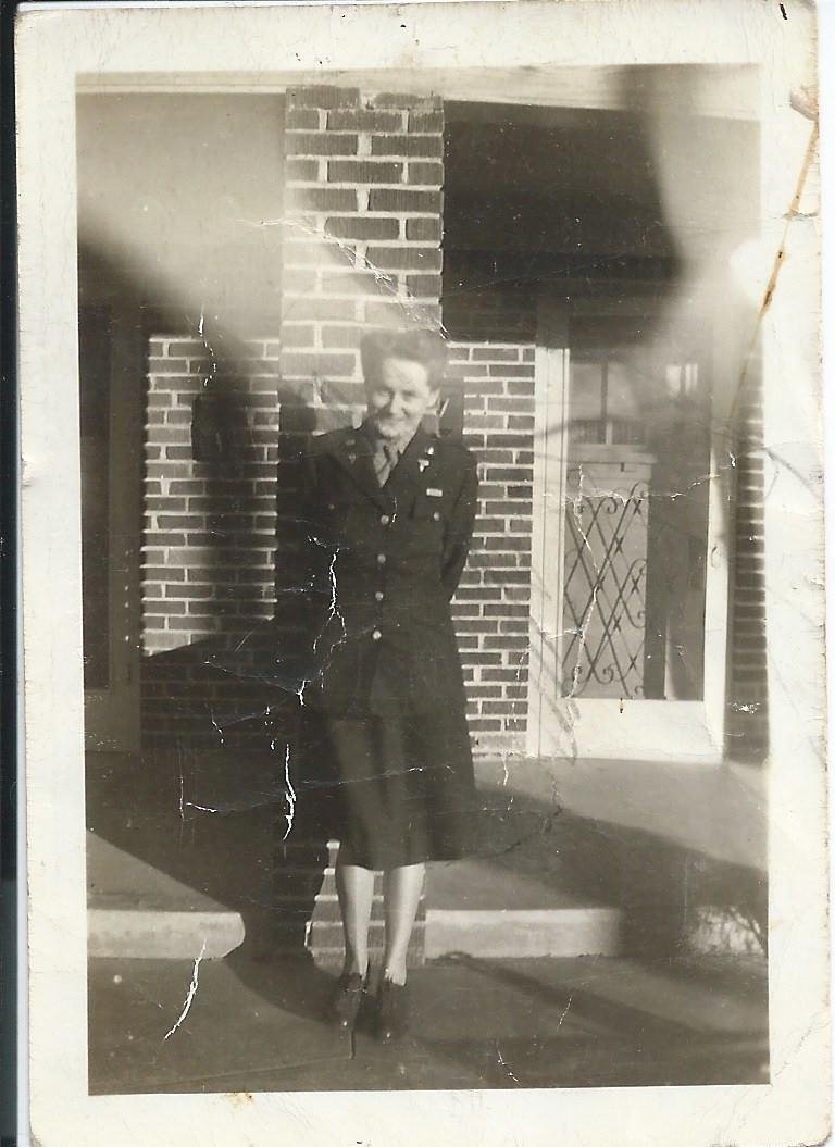 I found this picture of Lea taken in Dallas when she and my father were visiting Uncle Albert. I am trying to clean up things at Mom's. Somewhere in a drawer there is a picture of Albert, Alvin and Lea. Alvin and Lea are in
