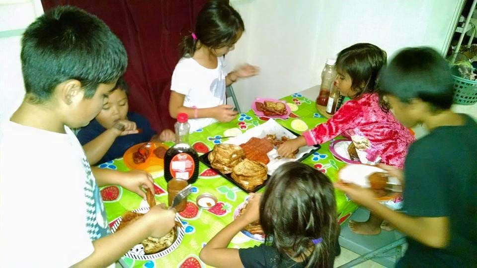 Thank you for breakfast at dinner mom. Kids are stoked...lol
