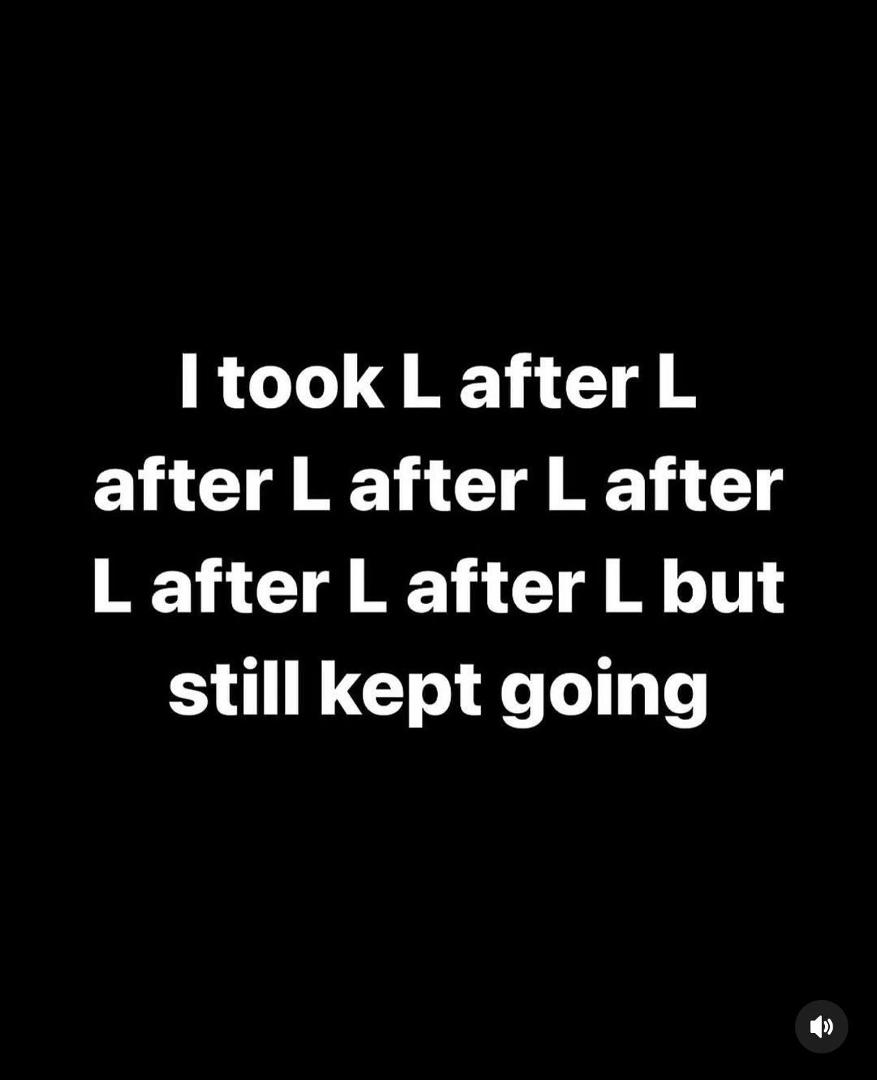 I’m not celebrating Losses P.. I’m celebrating how I feel after a failure. I be🔋Charged up🔋
Sometimes it take a while to find it tho