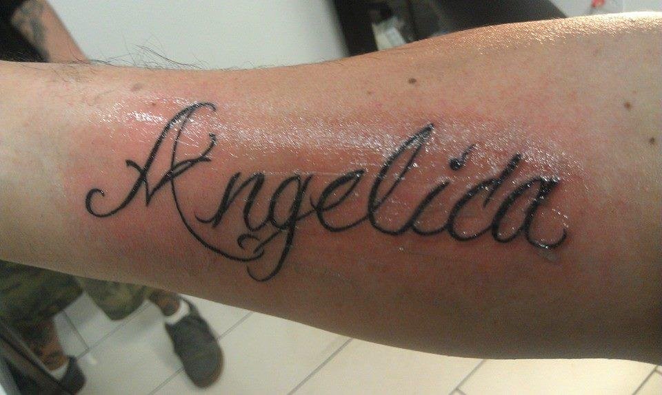 Fresh ink. My daughter Angelica