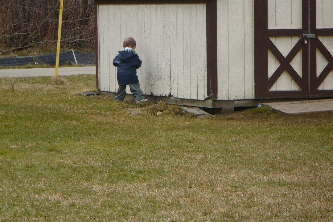 baby seth finding an egg ...he got soo excited...its his very first hunt...lol