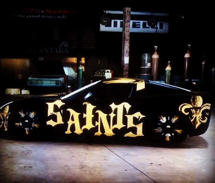 Saw this on another page and had to borrow it. I would love to drive around Atlanta on SB Sunday in this. Can I get a Who Dat GEAUX Saints!!!
