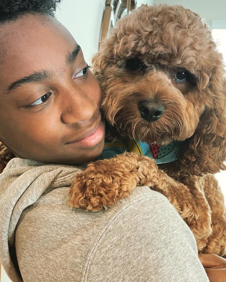 Grandson and his dog