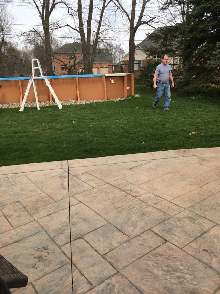 Dads taking down the pool....😟