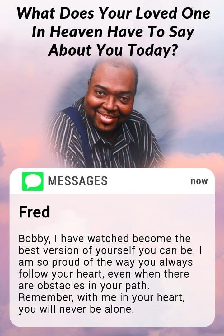 Dad has a message for me