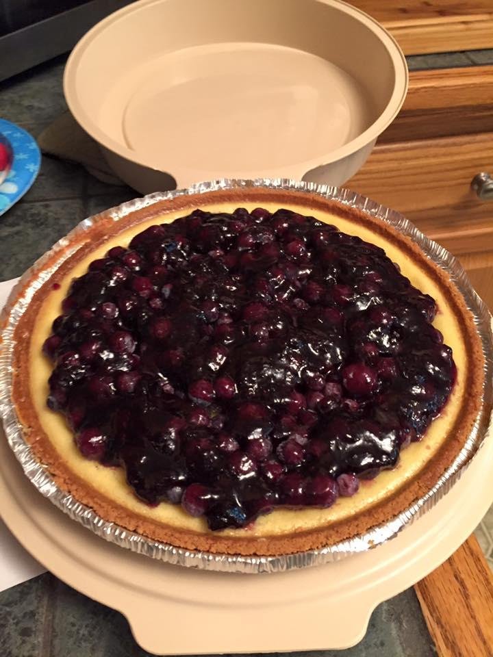 Donna's home made blueberry cheesecake