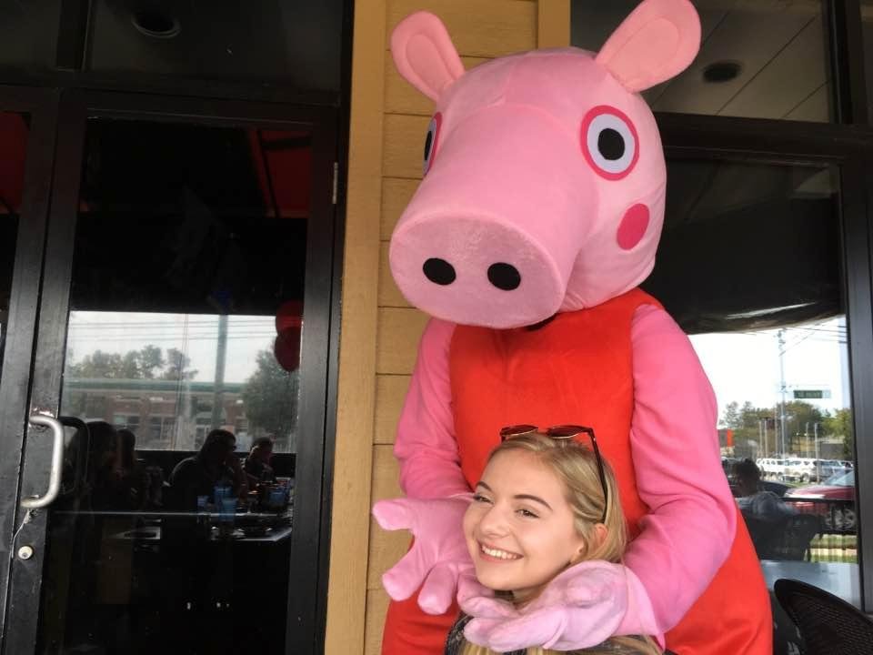 Pepa Pig and Tracy.