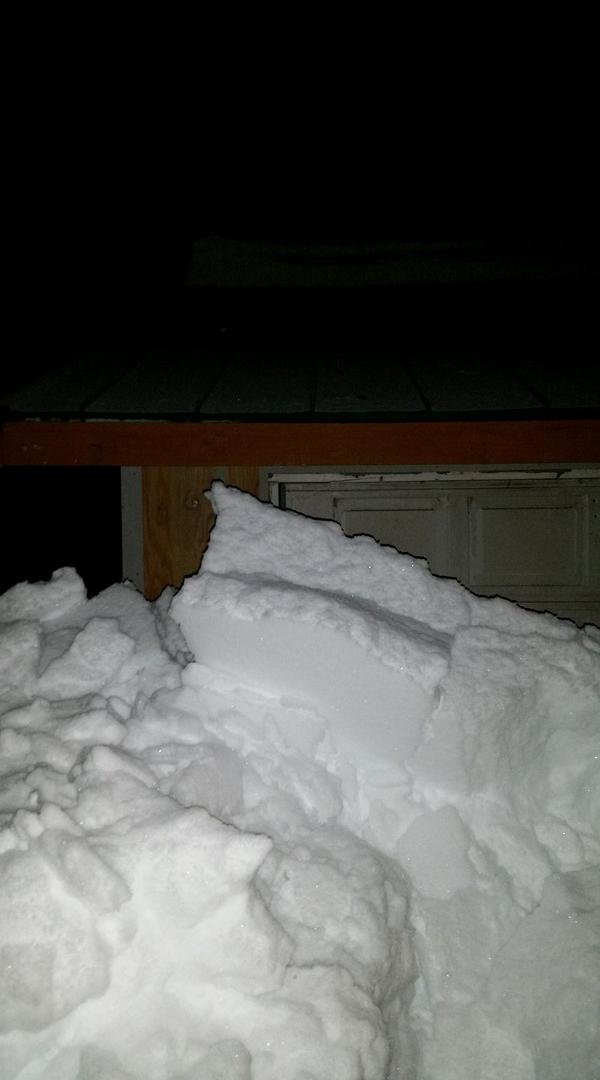This is the top of my roof above the garage, the snow is a little deep,I love it.