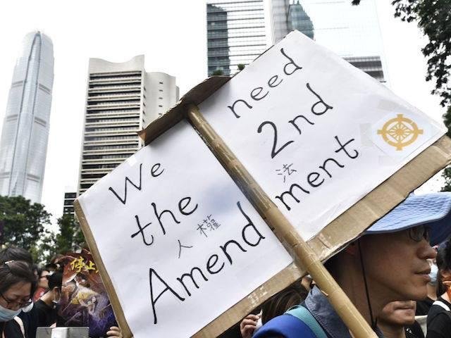 People in Hong Kong demonstrating against Chinese policies say they need protection provided by laws such as the 2nd amendment - be careful what you wish for folks or we could be in the same boat in the not too distant futu