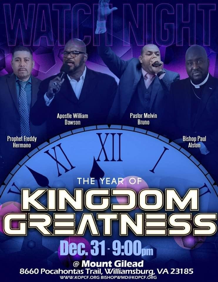 Come join us for our New Year Eve Service!!! The year of Kingdom Greatness!🔥🔥🔥🔥🔥🔥🔥🔥🔥🔥🔥🔥
