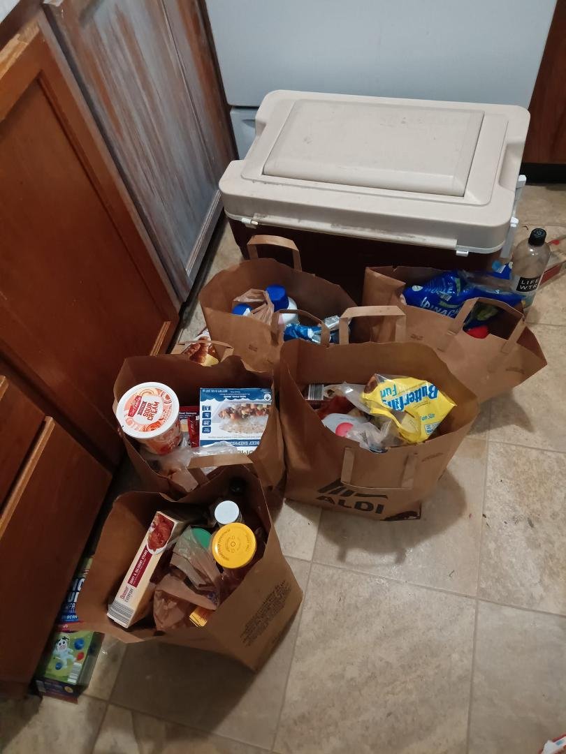 My groceries on the floor in my kitchen no ice for the ice chest been here throughout the entire evening yesterday... In emergency need of refrigerator ASAP no means to transport