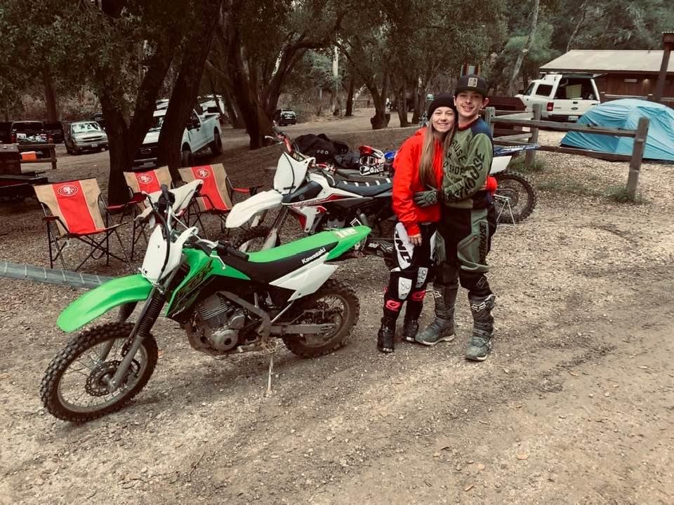 My daughter, Rose, with her Christmas present.  No not the boy!   The bike.