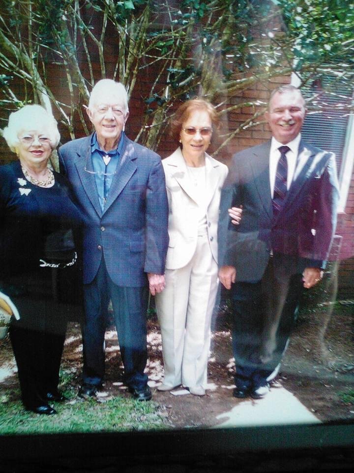 Attended former president carter Sunday school class. Photo was taken with he and his wife after church