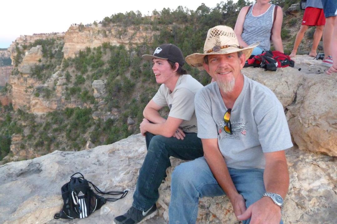 Dale & Trace Looking into the Grand Canyon