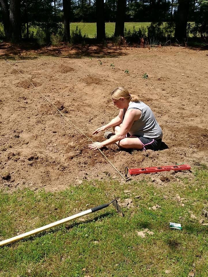 My hunny planting the seeds let the growing begin