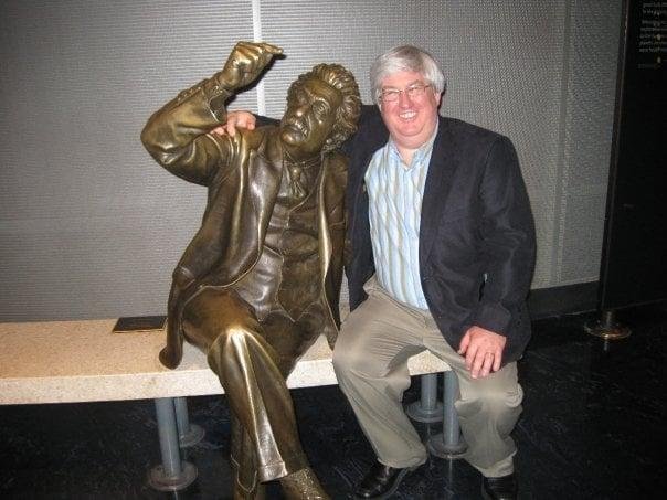 Joel at Griffith Observatory with a friend. ;-)