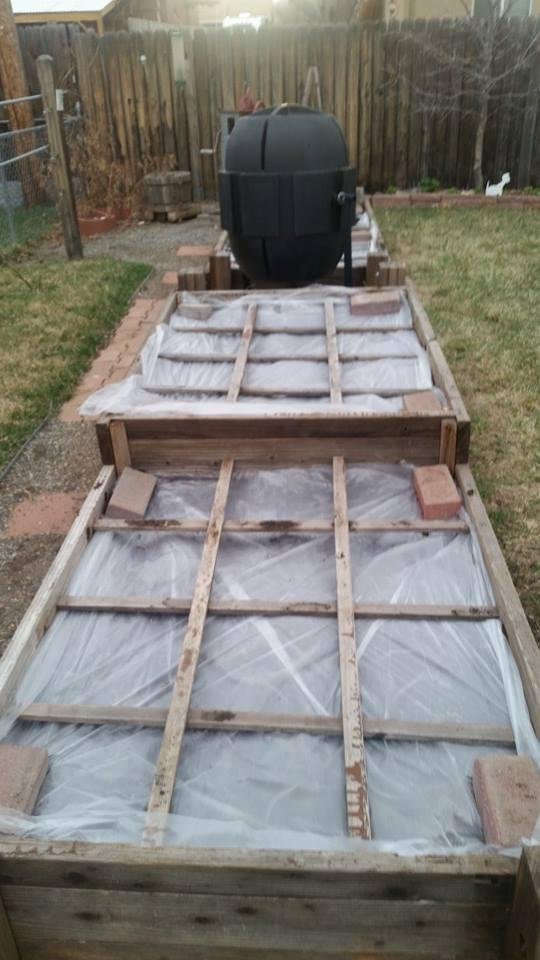 Getting ready for planting - sterilizing  the soil.
