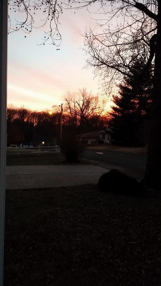 Pretty sunsets are better for the memory than for the camera. Too bad, because the fiery pinks were beautiful!