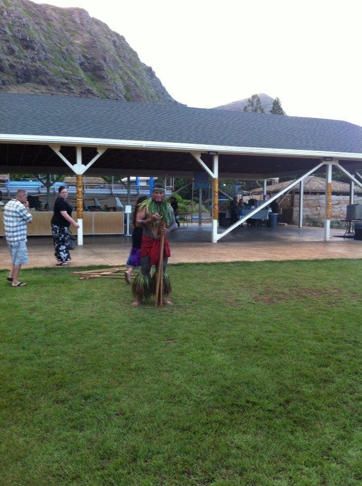 At Chief's Luau west of Waikiki.