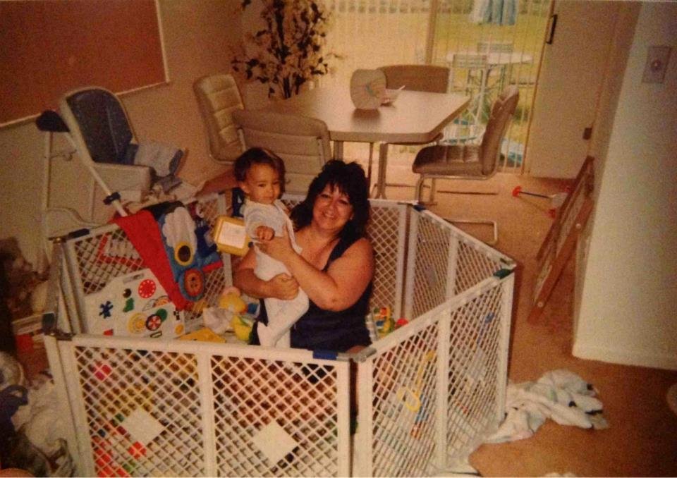 Me and Eric in his playpen