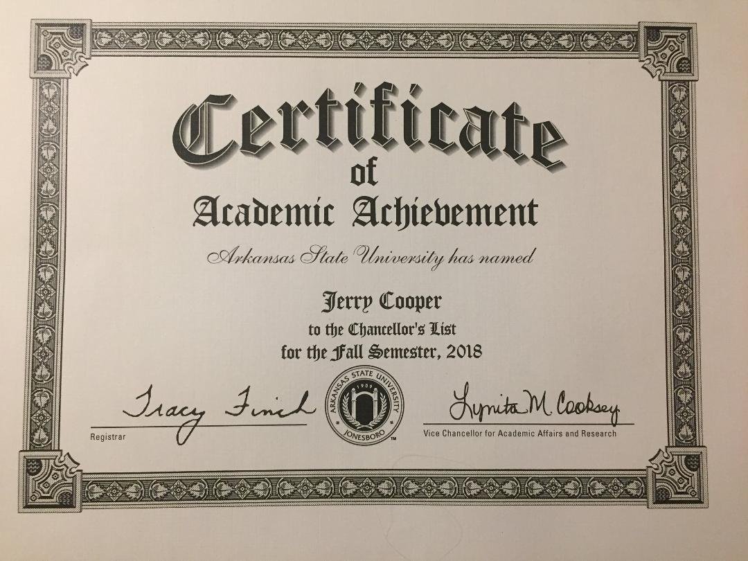 proud of my son getting this certificate he has worked hard for it