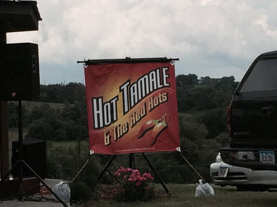 Enjoying the afternoon  at the Grape Escape Winery in Plesantville listening  to "The Hot Tamale and the Red Hots"!