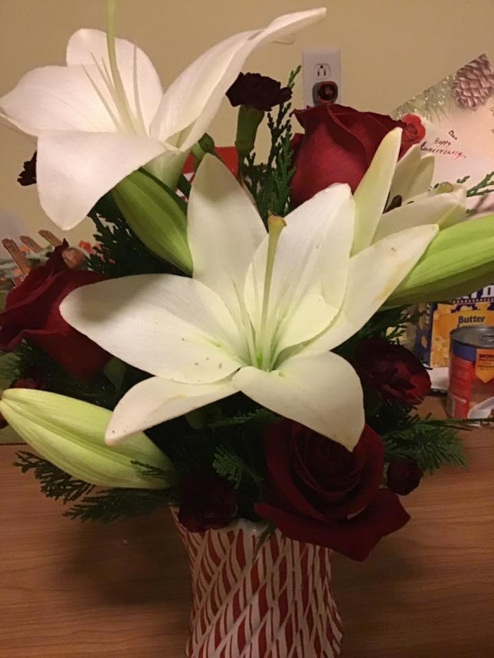 Beautiful flowers from my husband of 34 years today. Love you Leo