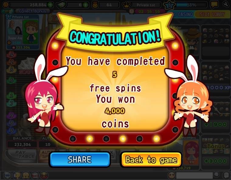 Roger August played the "Wild West" Free spin and won 4,000 coins in Let's Vegas! Come to join now!