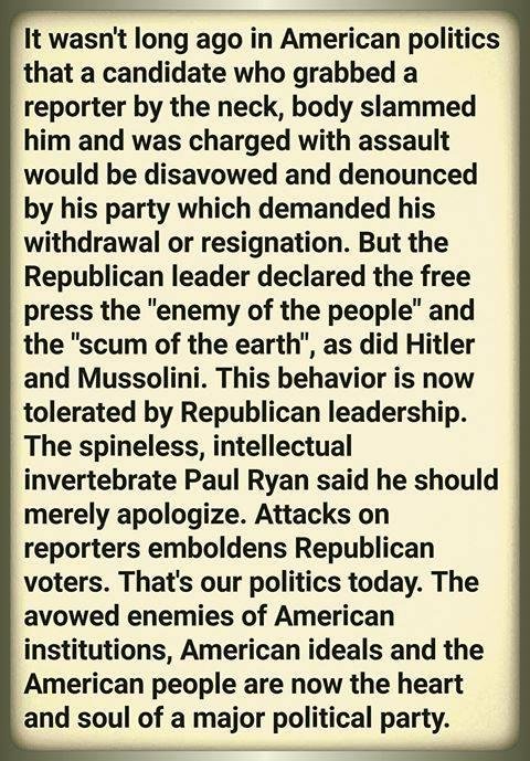 This is what passes for acceptable behavior in our new Fascist state of AmeriKKKa...