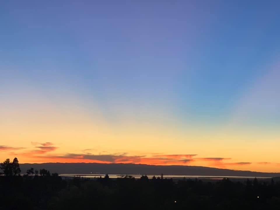Daylight running out looking across the South Bay