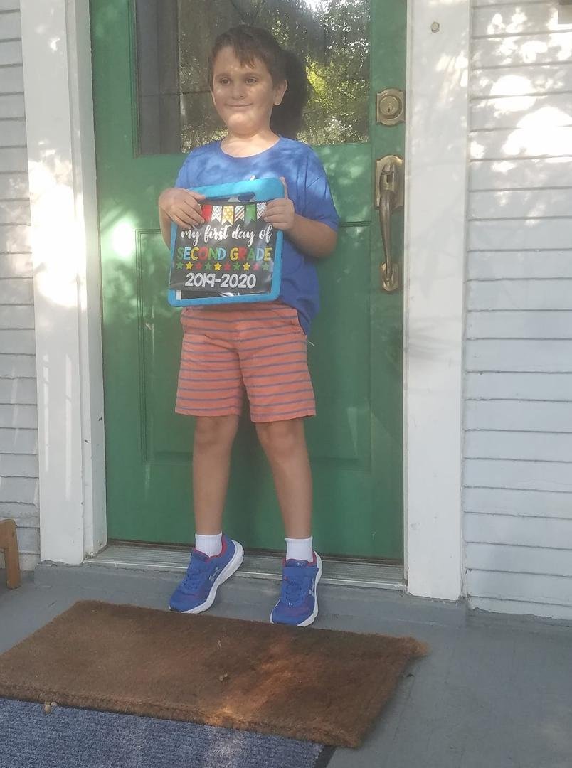 Vincent on his way to second grade